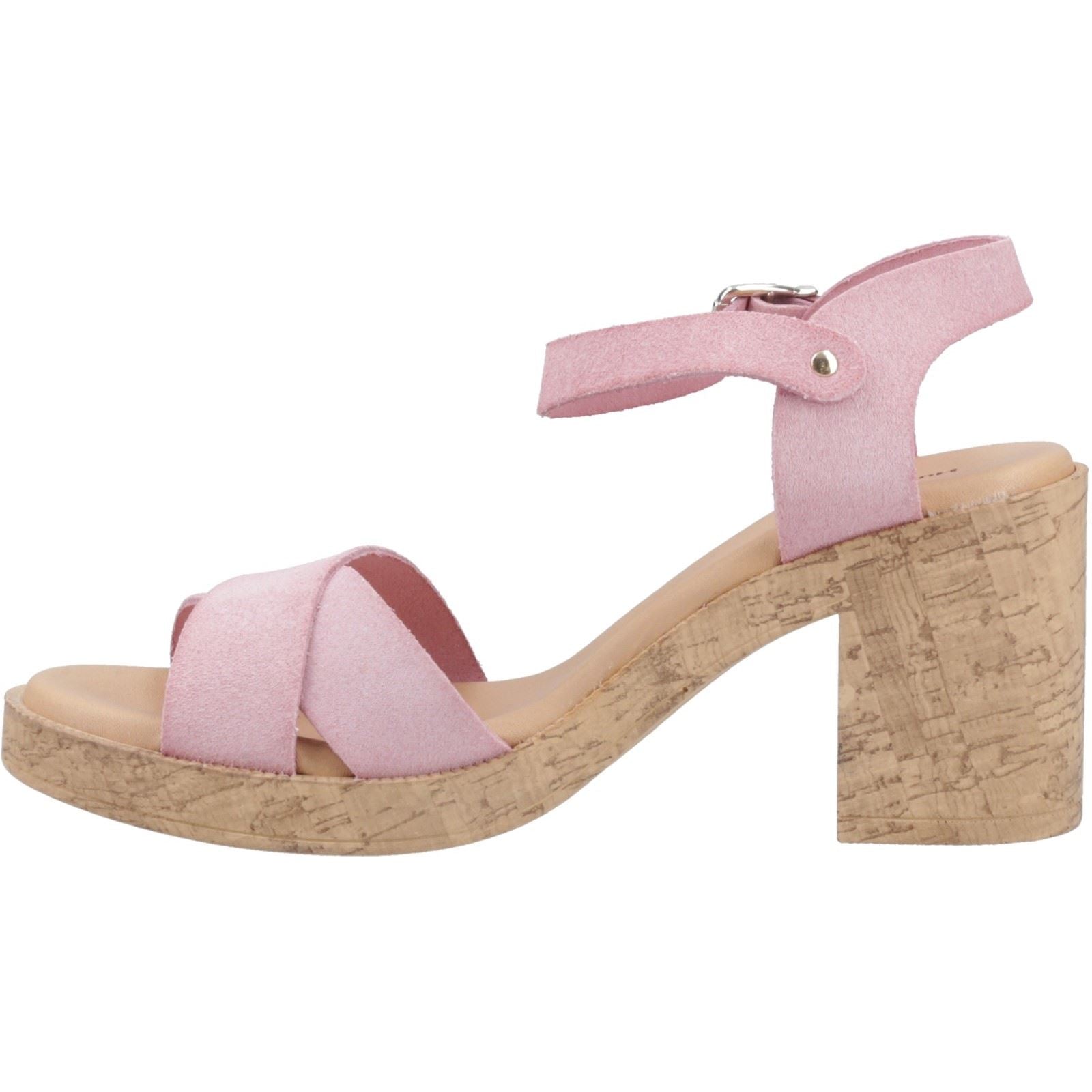 Hush Puppies Georgia Cork Leather Women's Blush Heels