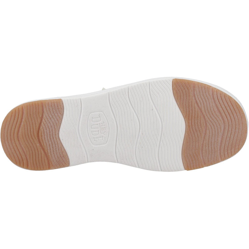 HEYDUDE Wendy Nova Shimmer Synthetic Women's Snow White Moccasins Shoes