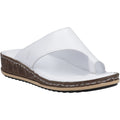 Hush Puppies Elissa Toepost Suede Women's White Sandals