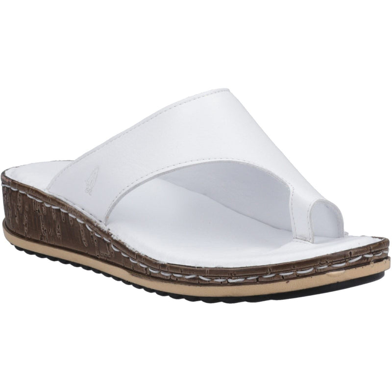 Hush Puppies Elissa Toepost Suede Women's White Sandals