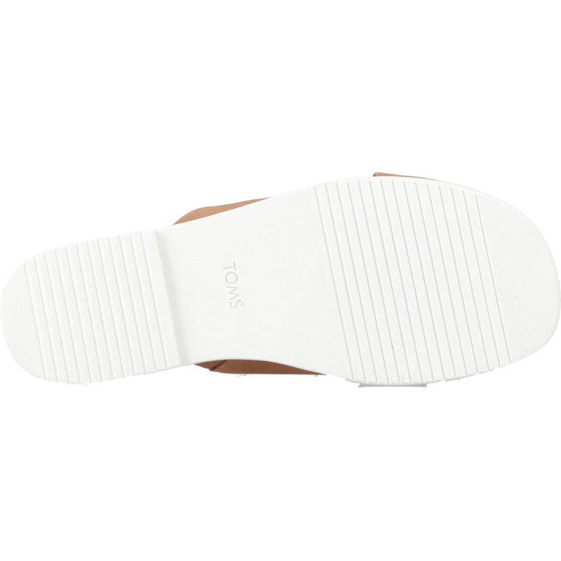 TOMS Mae Crossover Leather Women's Brown Sandals