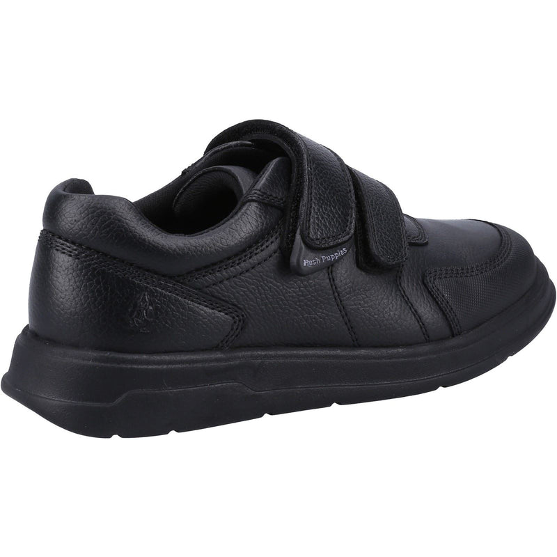 Hush Puppies Ryan SNR Leather Boys's Black Shoes