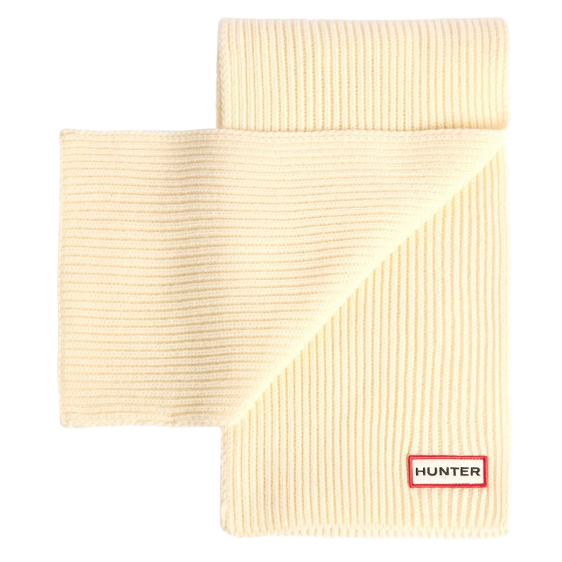 Hunter Arrinay Ribbed Pom Beanie/Scarf Box Set Unisex Adults White Hat & Scarf Set - One Size