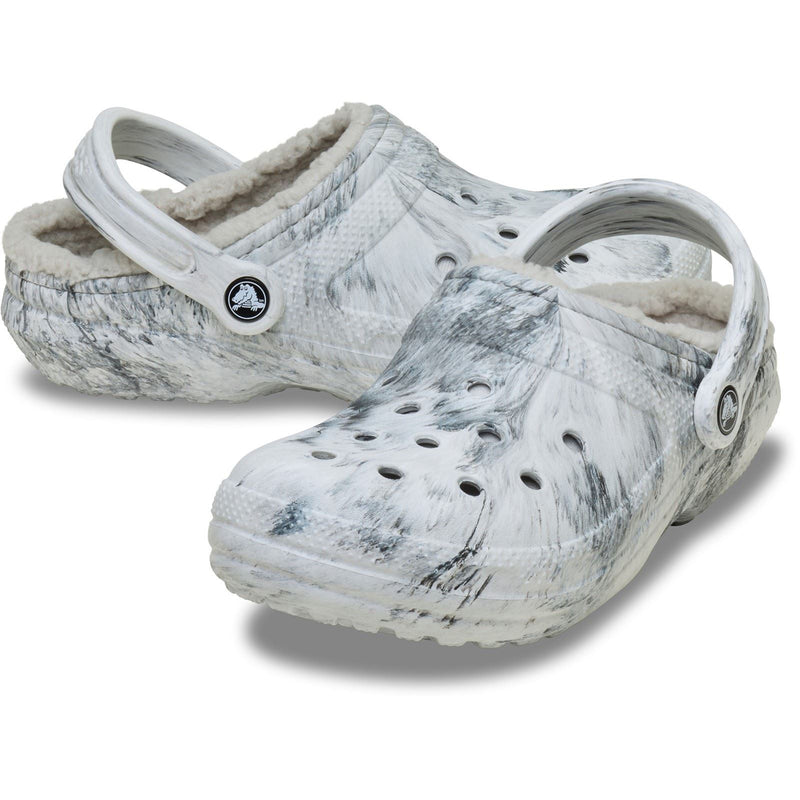 Crocs Classic Lined Clog Thermoplastic Women's Grey Swirl Clogs