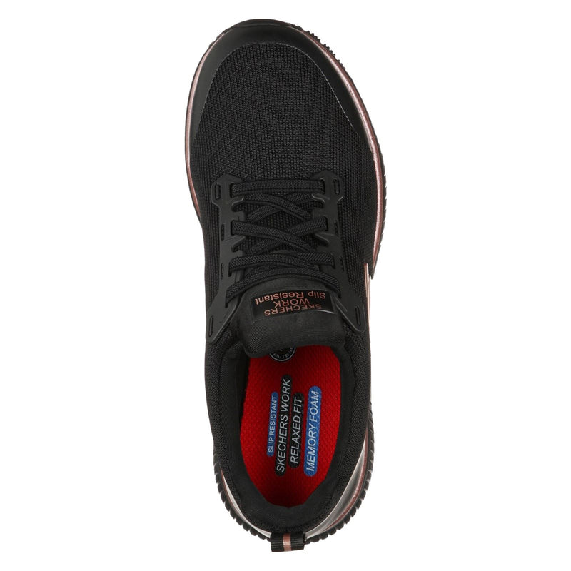 Skechers Workwear Squad SR Textile Women's Black/Rose Gold Safety Sneakers