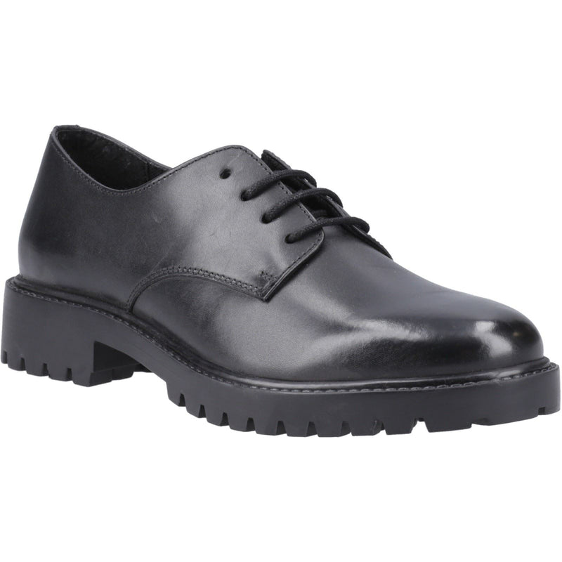 Hush Puppies Aubrey Lace Up Snr Leather Girls's Black Derby Shoes