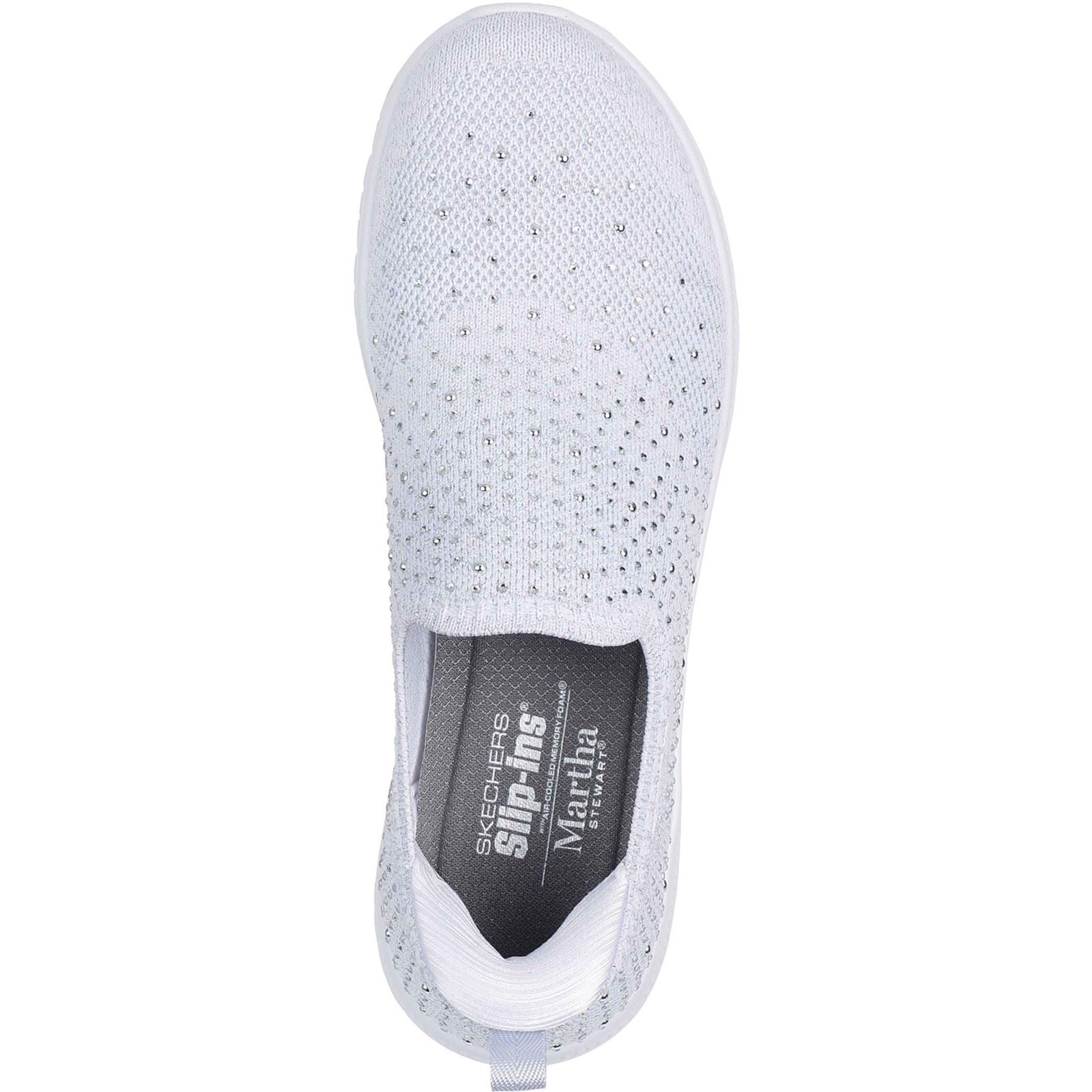Skechers Virtue Icon Textile Women's White/Silver Standard Trainers