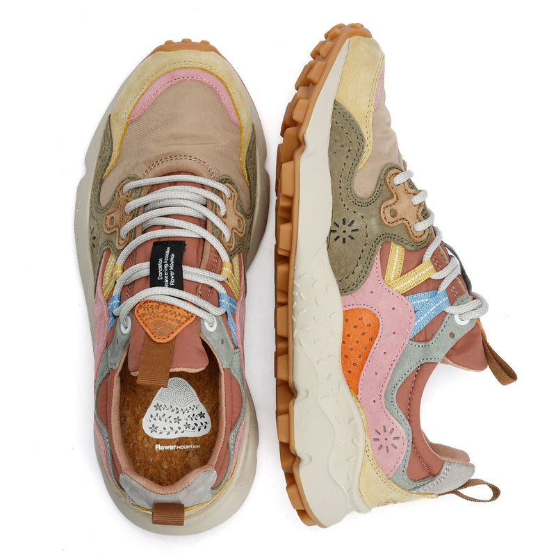 Flower Mountain Yamano 3 Women's Yellow/Pink/Olive Sneakers