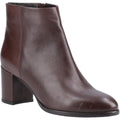 Hush Puppies Claridy Leather Women's Brown Heeled Ankle Boots