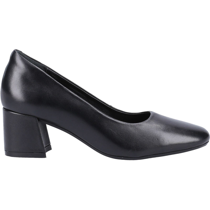 Hush Puppies Alicia Court Shoe Leather Women's Black Heels