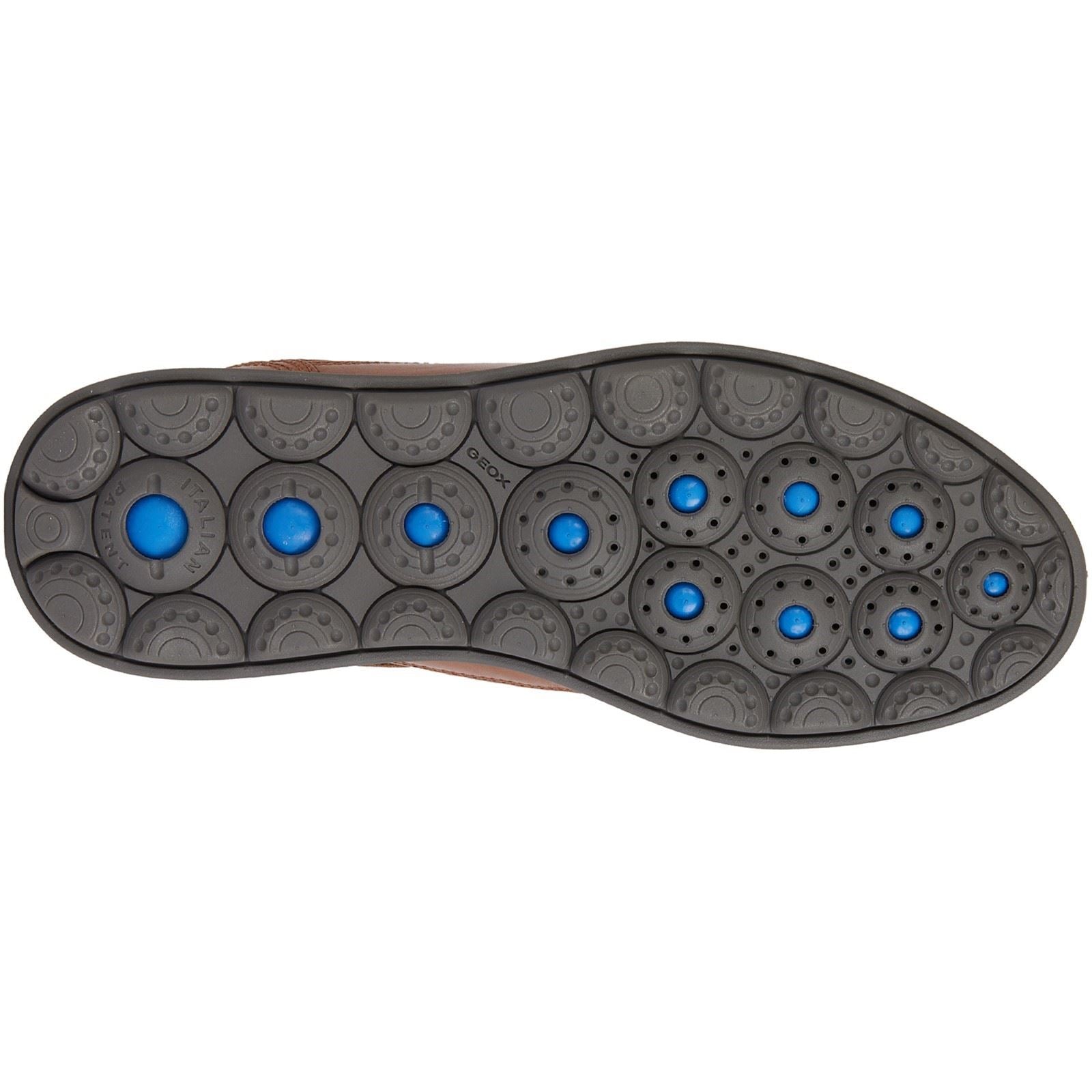 Geox U SPHERICA EC12 Leather Bovine Full Grain Men's Cognac Sneakers