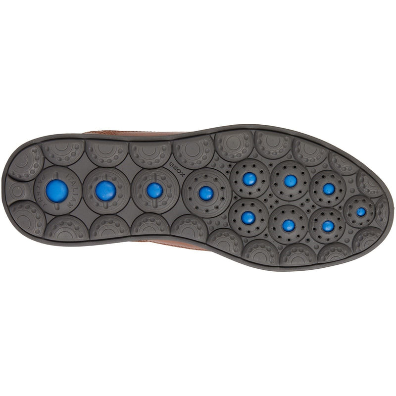 Geox U SPHERICA EC12 Leather Bovine Full Grain Men's Cognac Sneakers