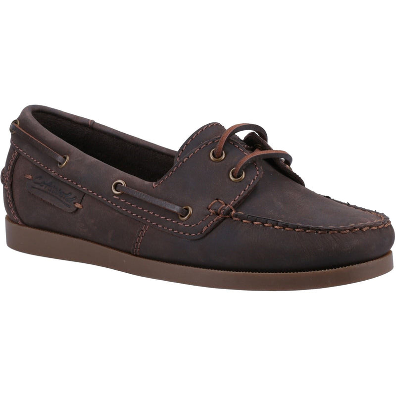 Cotswold Waterlane Leather Women's Brown Boat Shoes
