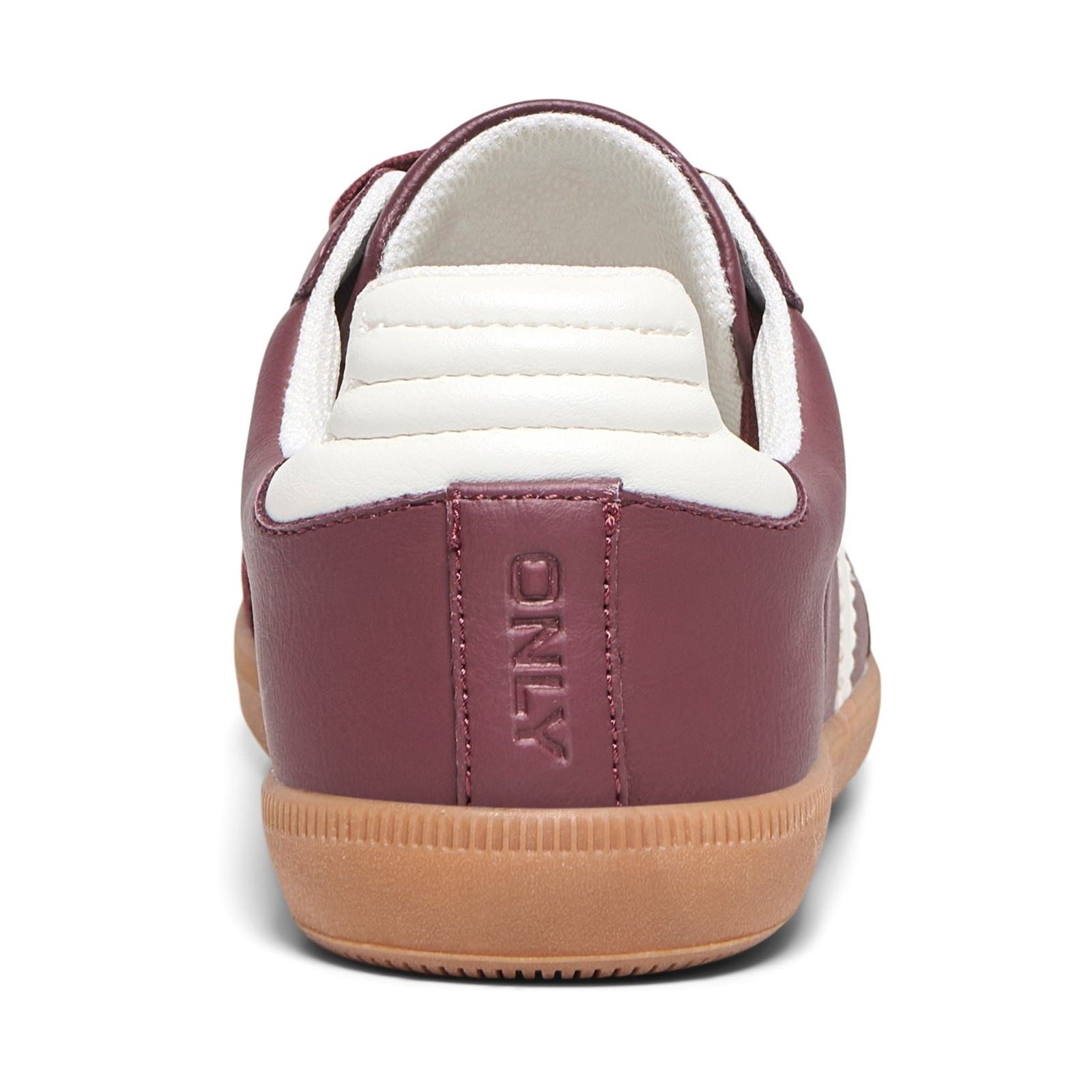 ONLY Amber Synthetic Women's Burgundy/Cream Trainers