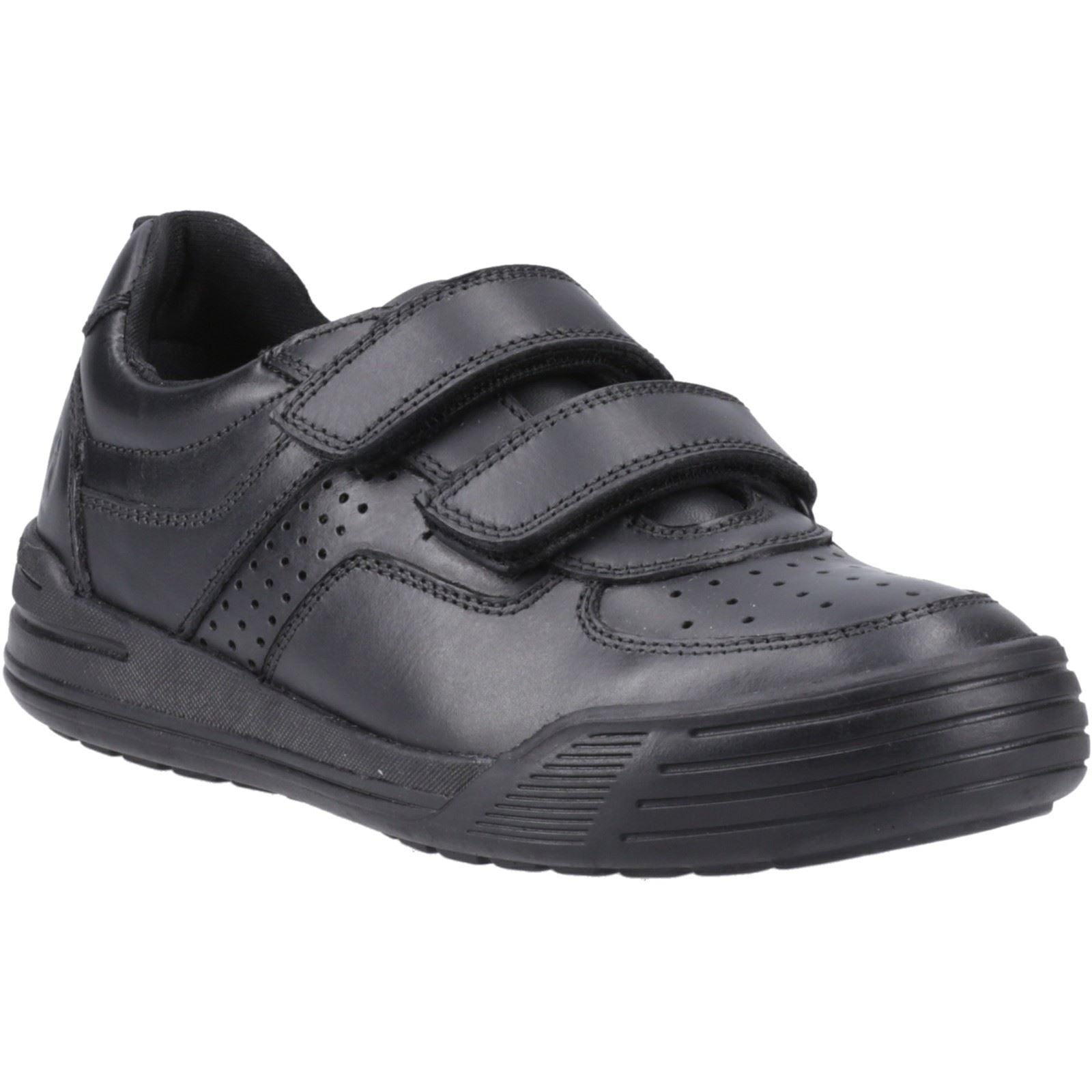 Hush Puppies Sully Leather Boys's Black Shoes