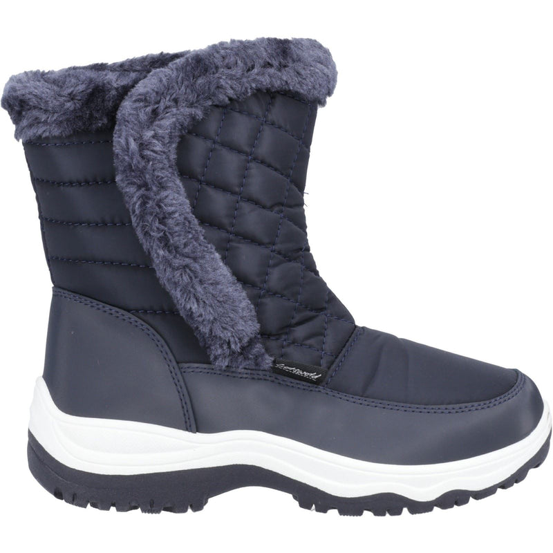 Cotswold Butterrow Textile Women's Navy Winter Mid Calf Boots