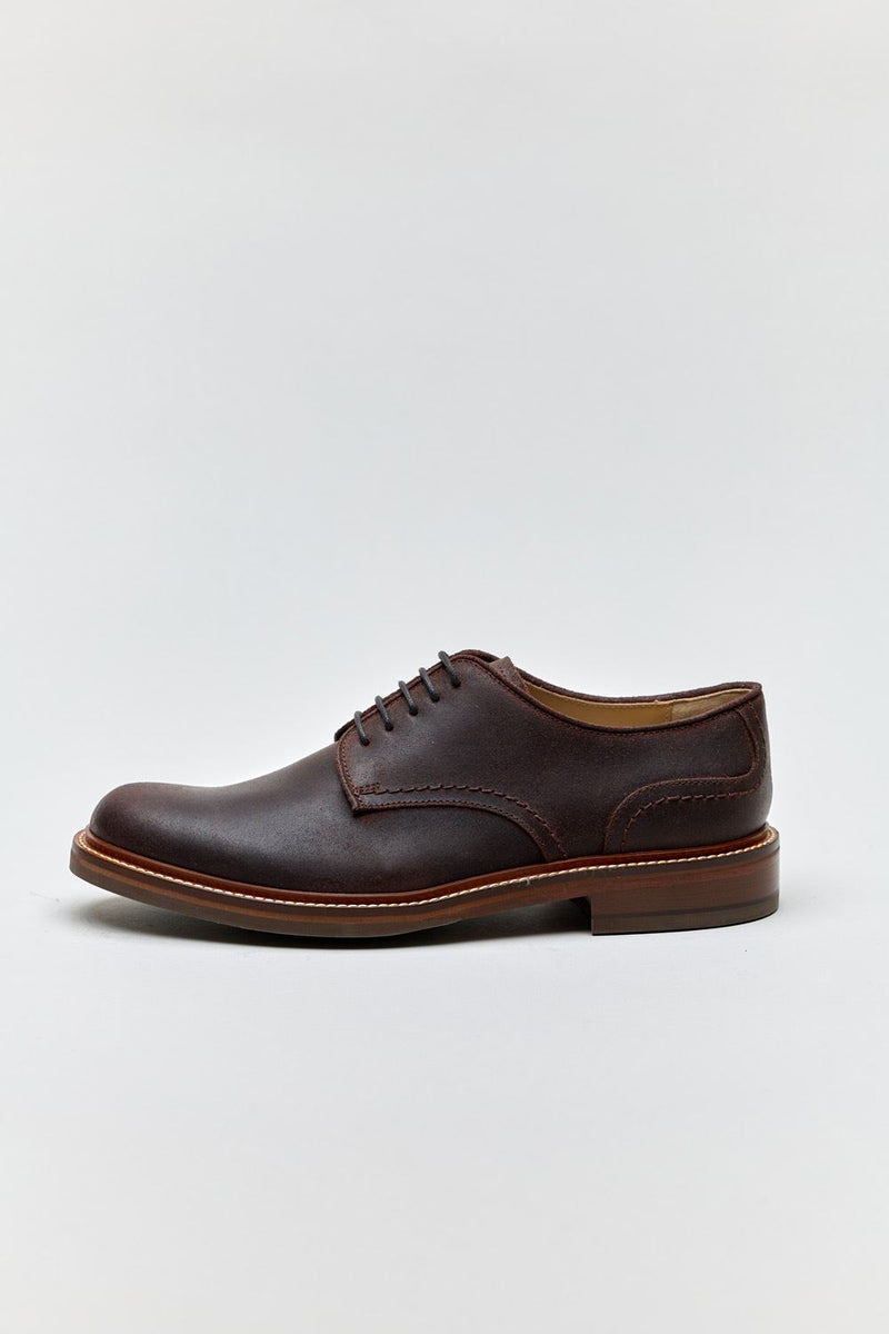 Chapman & Moore Plain Derby Country Leather Men's Choco Shoes