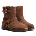 TOMS Ionie Moto Waxy Suede Women's Dark Brown Boots