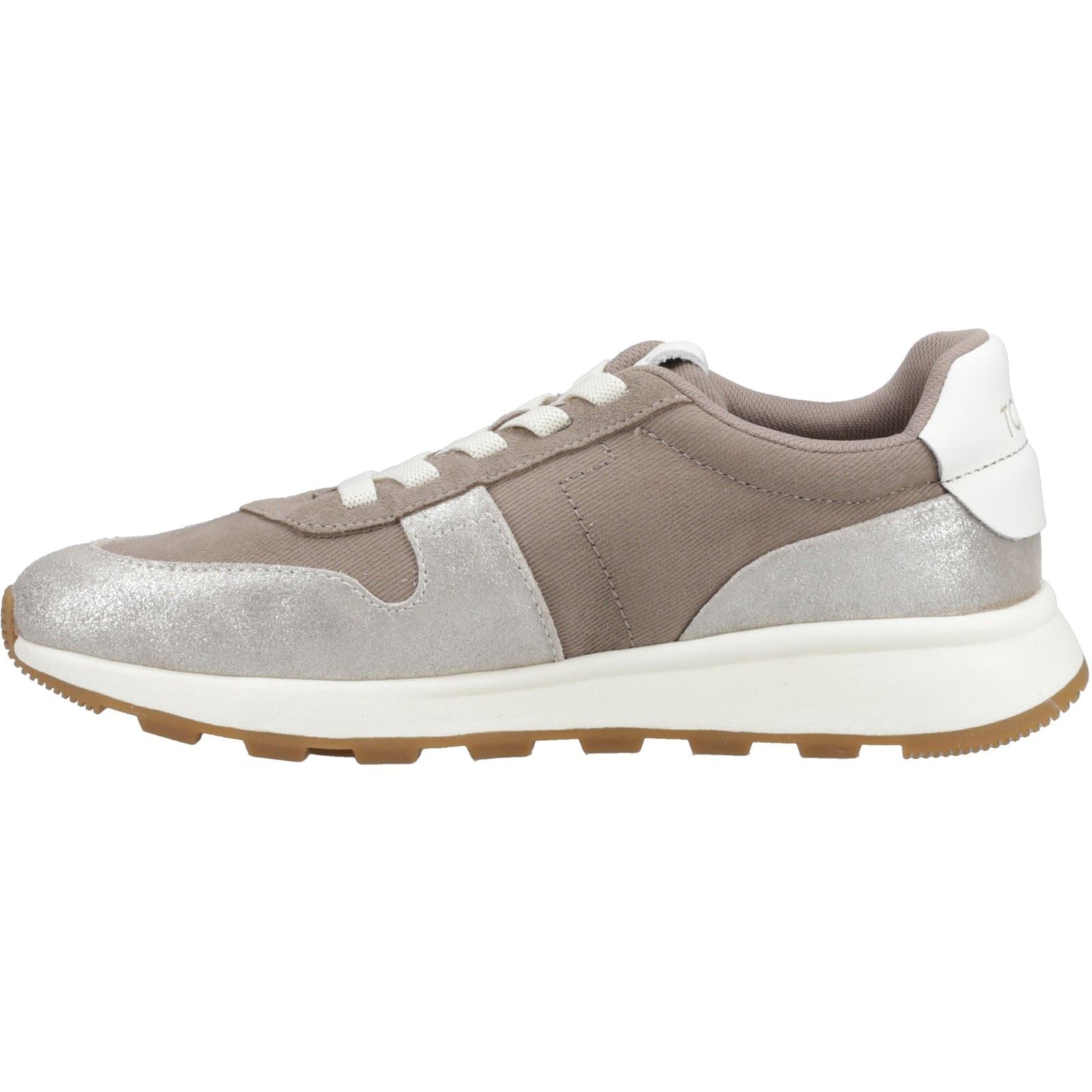 TOMS TRVL Lite Retro Leather Women's Silver Sneakers