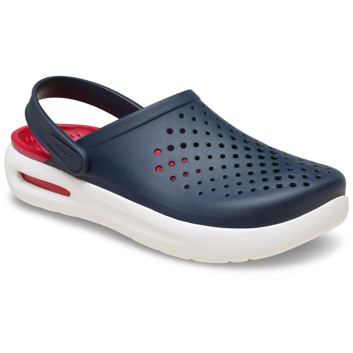 CROCS unisex adult Navy, Red & White Vented Clogs Watch Crocs Unisex-Adult Crocband Clogs up close. on Amazon Live main image 3