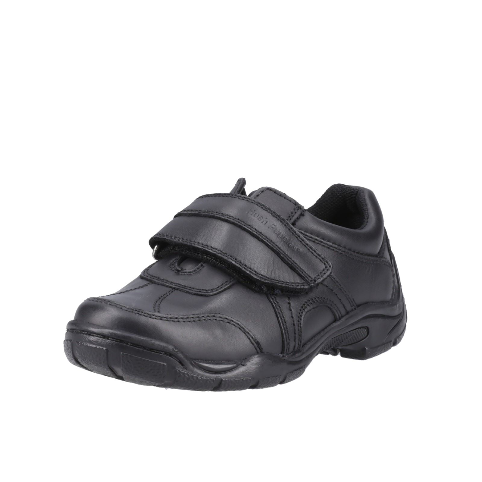 Hush Puppies Arlo Junior Boys Black Leather Shoes
