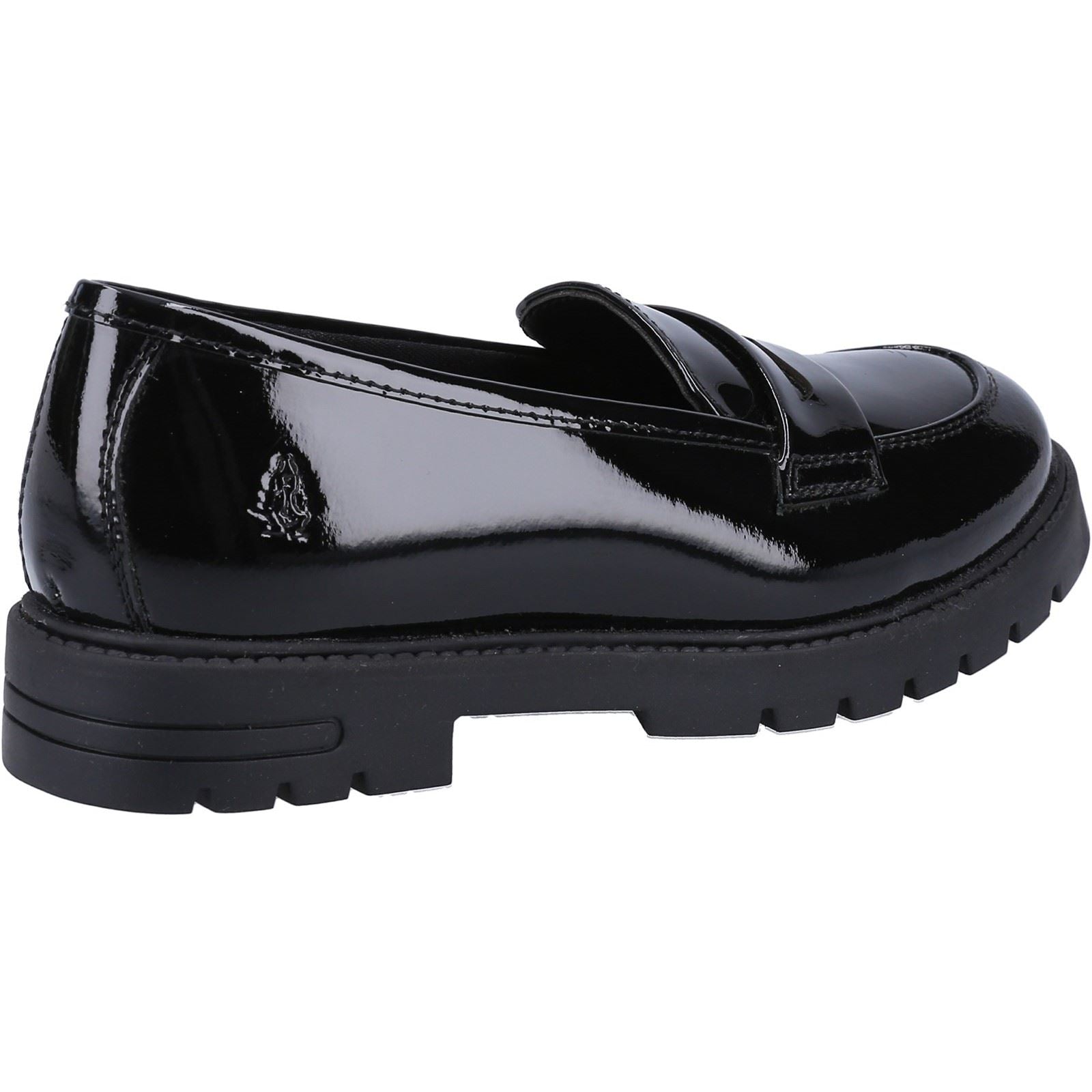 Hush Puppies Hazel Patent SNR Leather Girls's Black Loafers