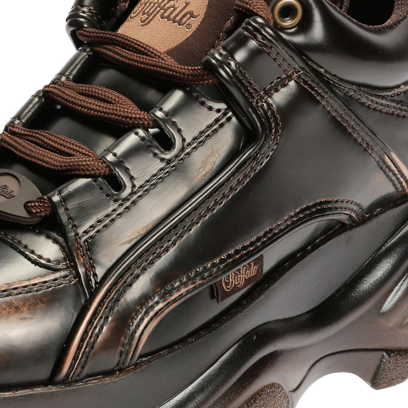 Buffalo 1339-14 Leather Women's Brown Sneakers