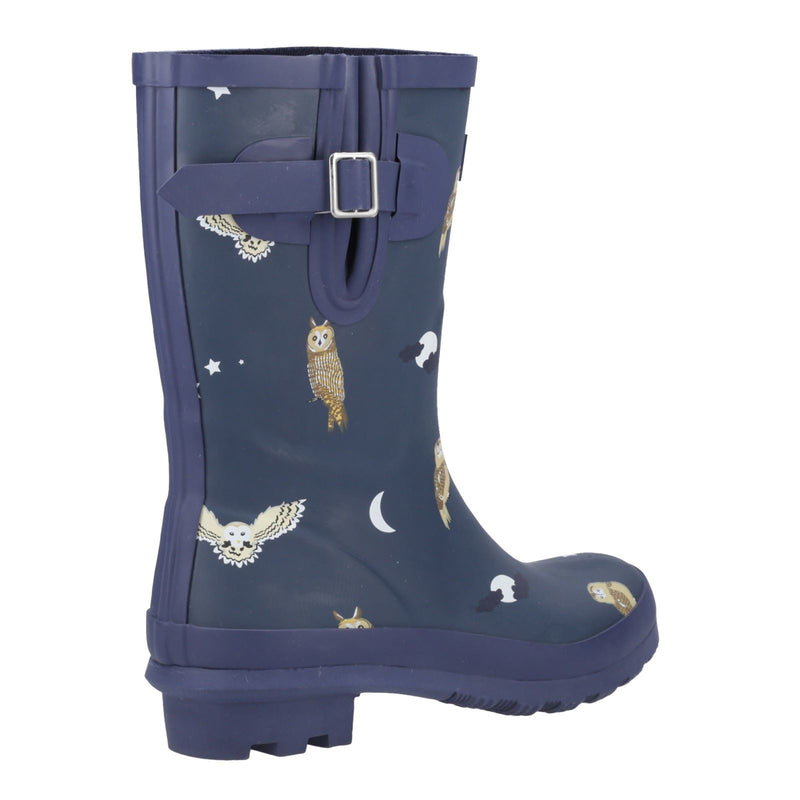 Cotswold Woodland Mid Rubber Women's Owls Wellington Boots