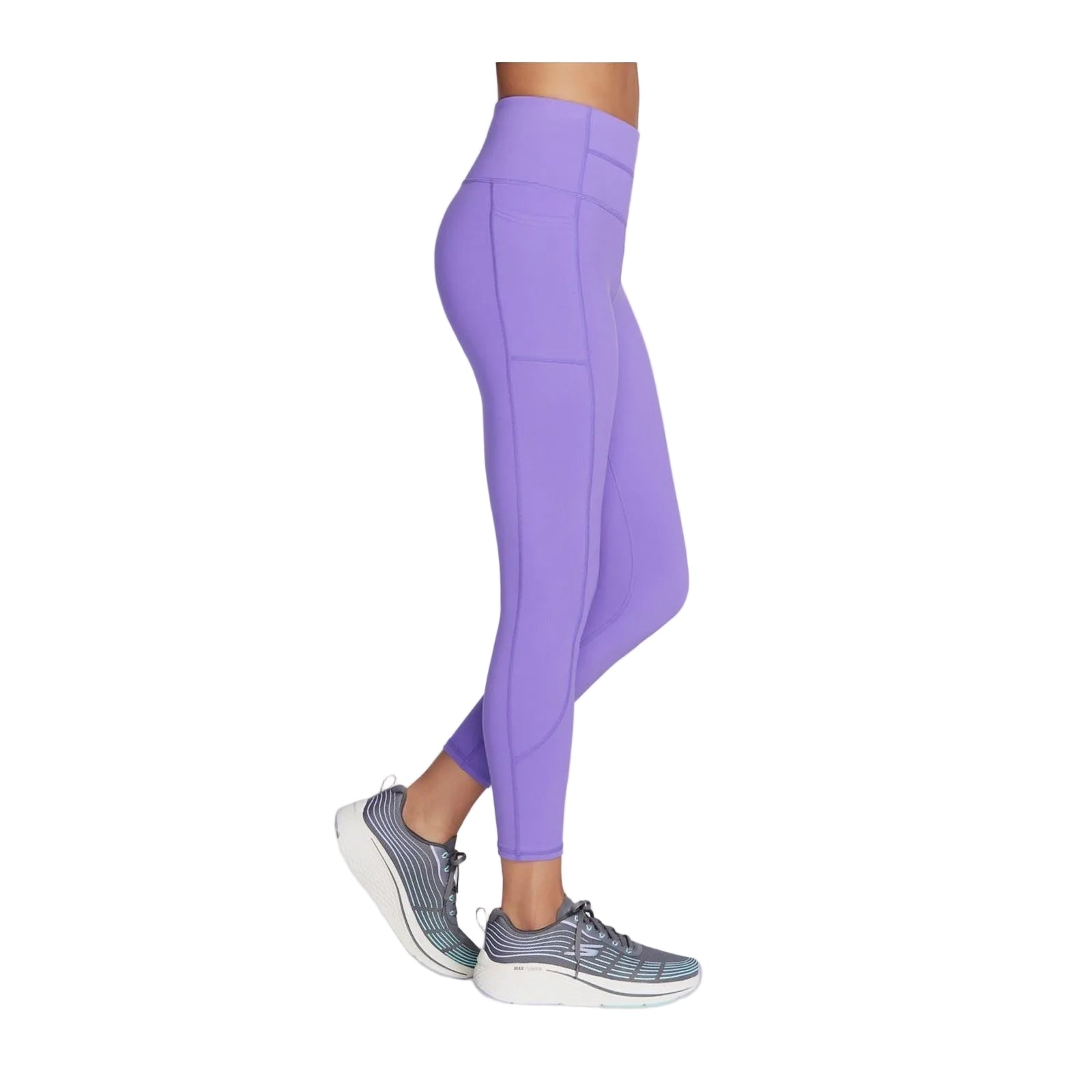 Skechers Performance GOWALK Wear High-Waisted 7/8 Purple Nylon Women's Sports Leggings