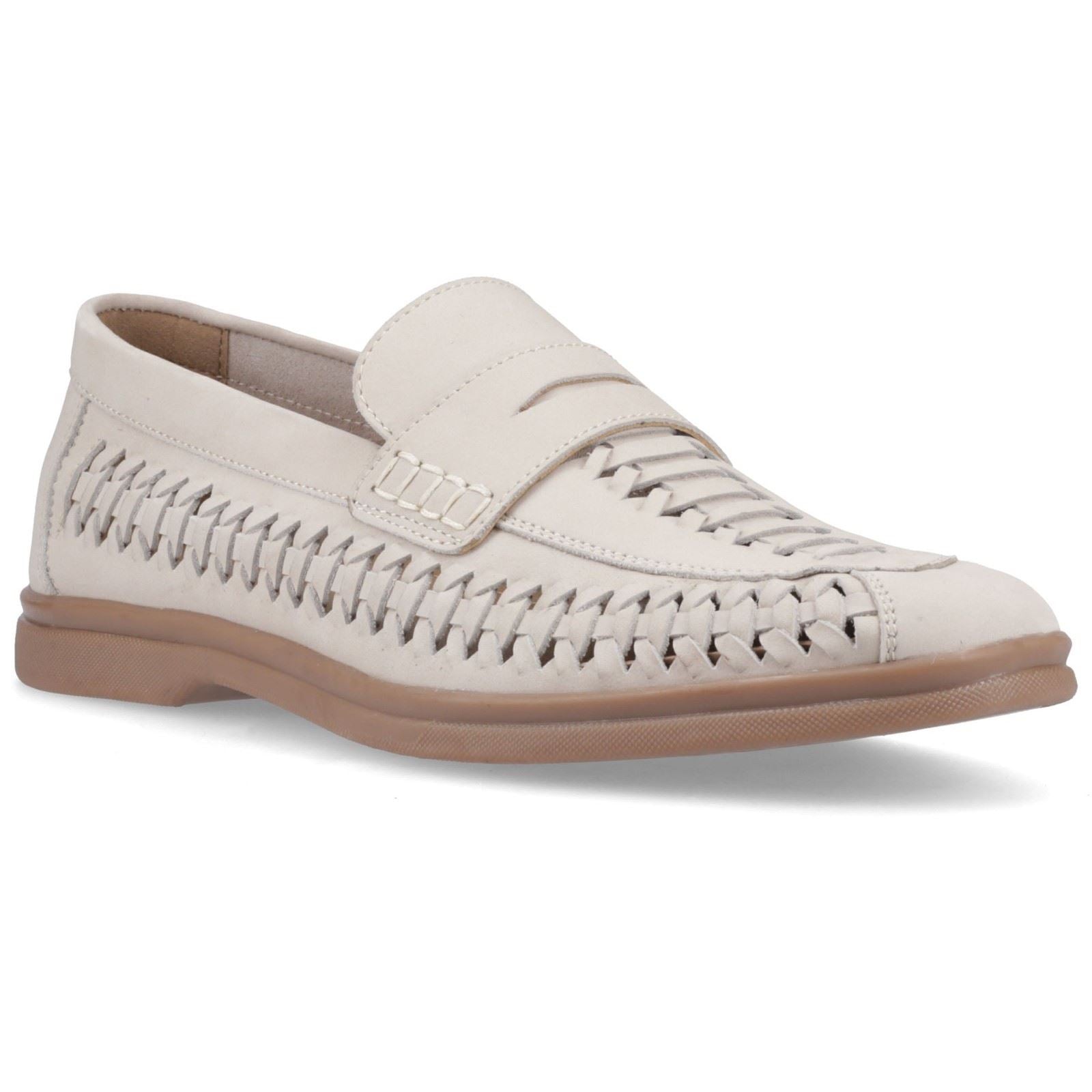 Hush Puppies Bowie Leather Men's Taupe Slim Fit Loafers