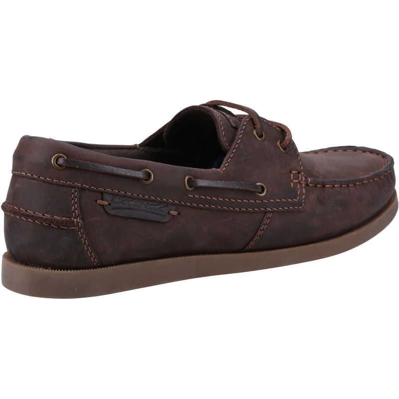 Cotswold Waterlane Leather Women's Brown Boat Shoes