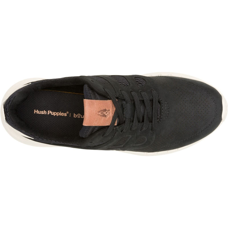 Hush Puppies Seventy8 Runner Suede Women's Black Sneakers