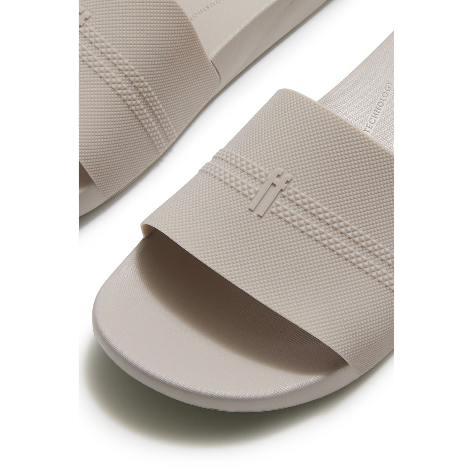 Fitflop iQushion Pool Polyurethane Men's Pale Grey Slides