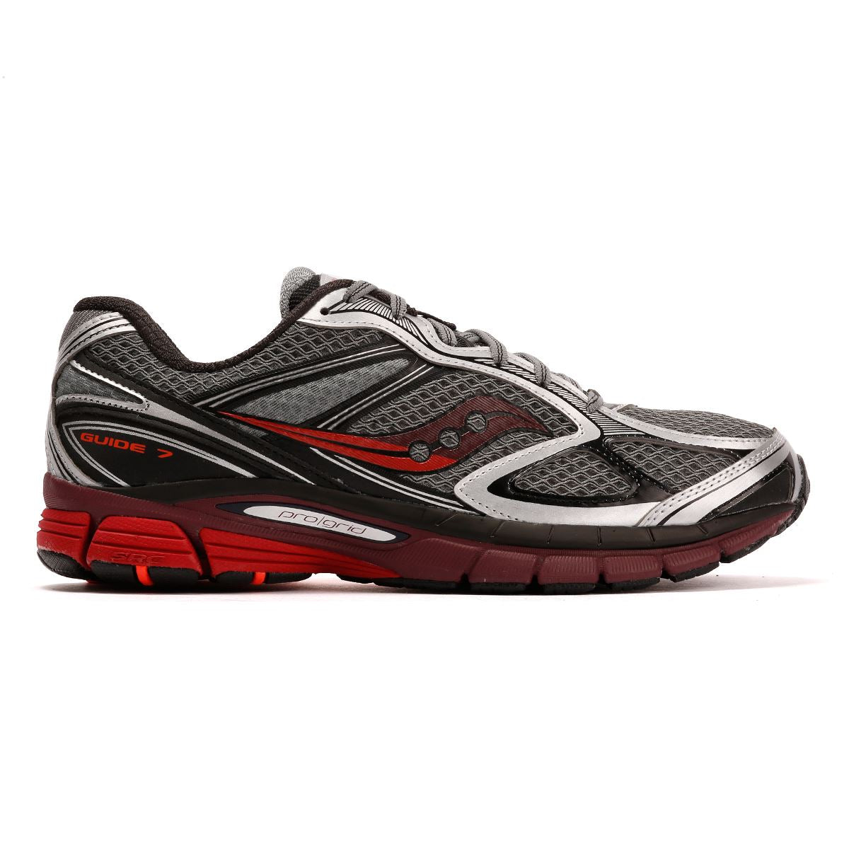 Saucony Progrid Guide 7 Men's Silver/Maroon Sneakers