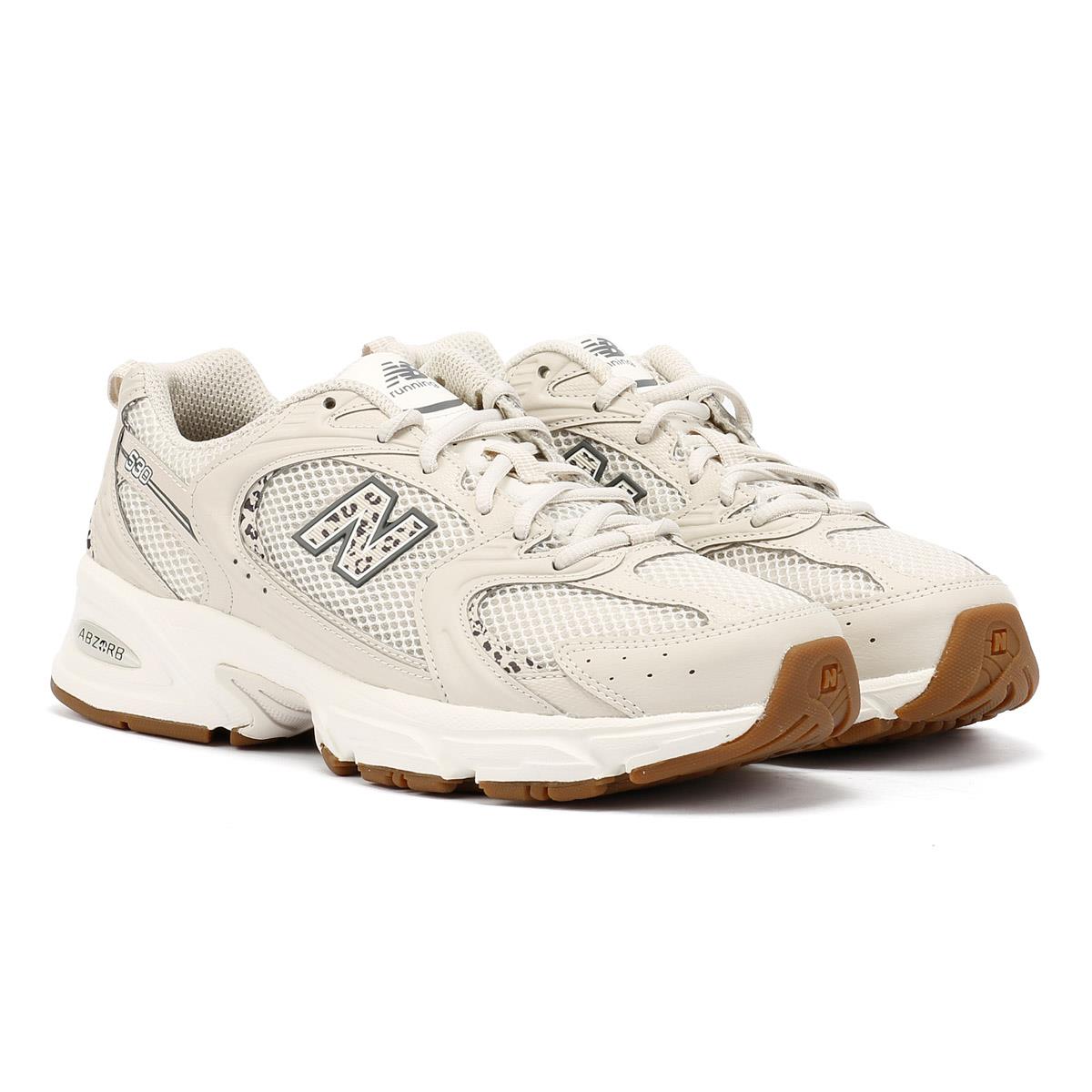 New Balance 530 White/Animal Print Sneakers