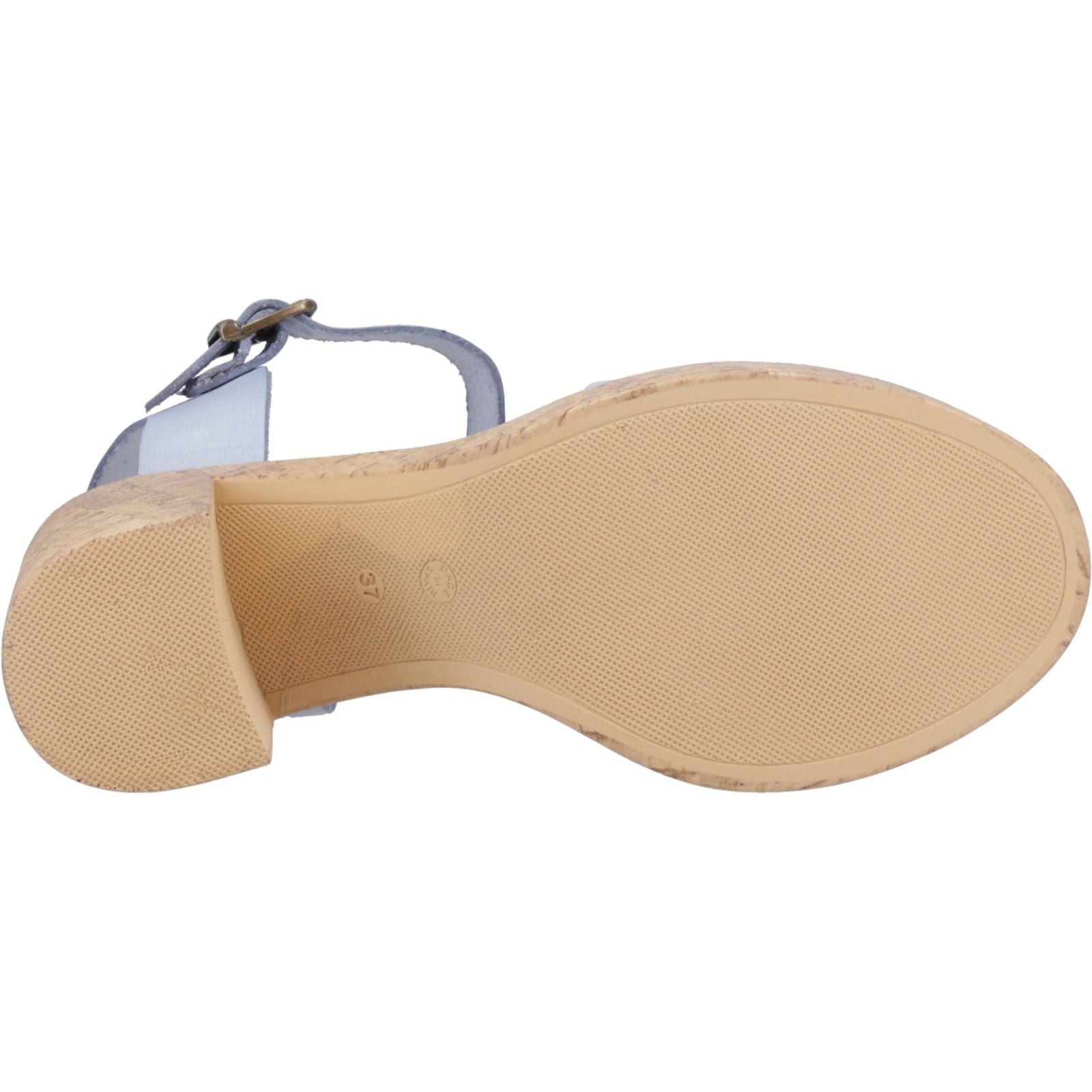 Hush Puppies Georgia Cork Leather Women's Blue Heels