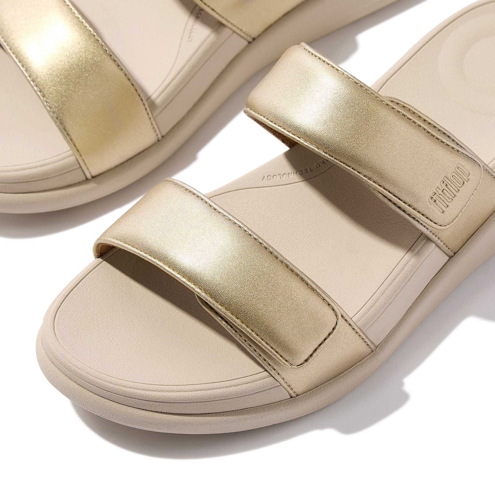 Fitflop F-Mode Go Polyurethane Women's Platino Sandals