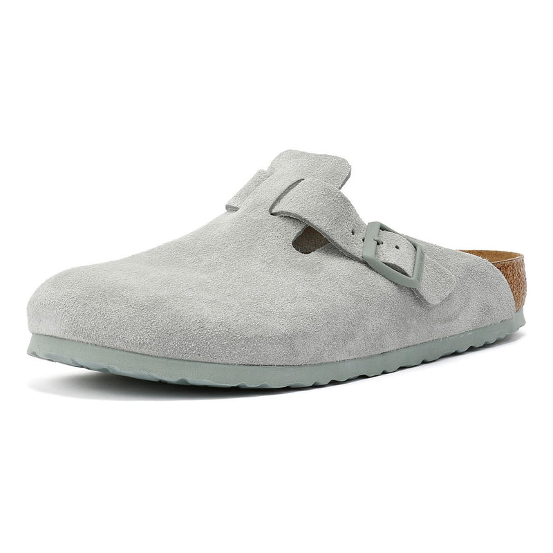 Birkenstock Boston Suede Pure Sage Clogs