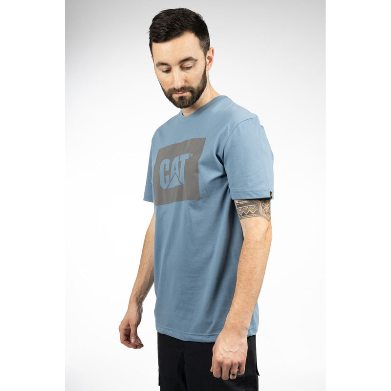 Caterpillar Graphic Cotton Men's Blue T-Shirt