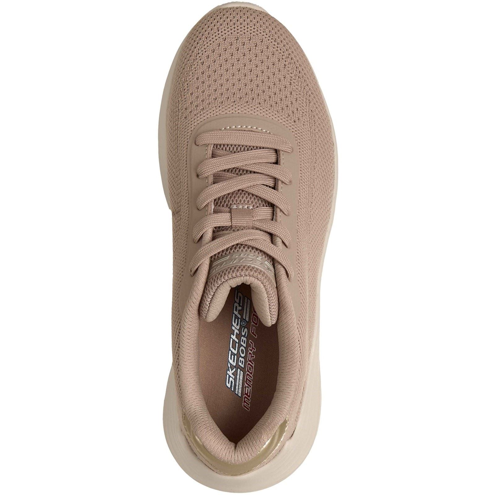 Skechers Bobs Squad Waves Current Look Textile Women's Taupe Sneakers