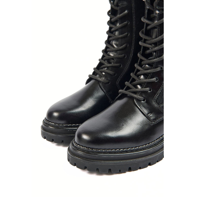 Pod Polly Leather/Textile Women's Black Boots