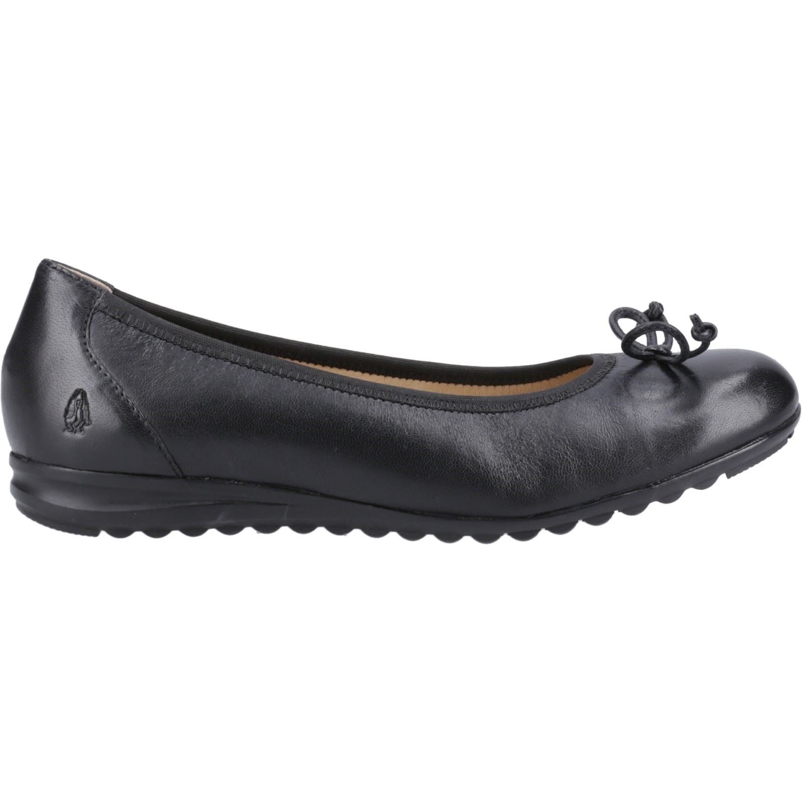 Hush Puppies Lucille Leather Women's Black Flats