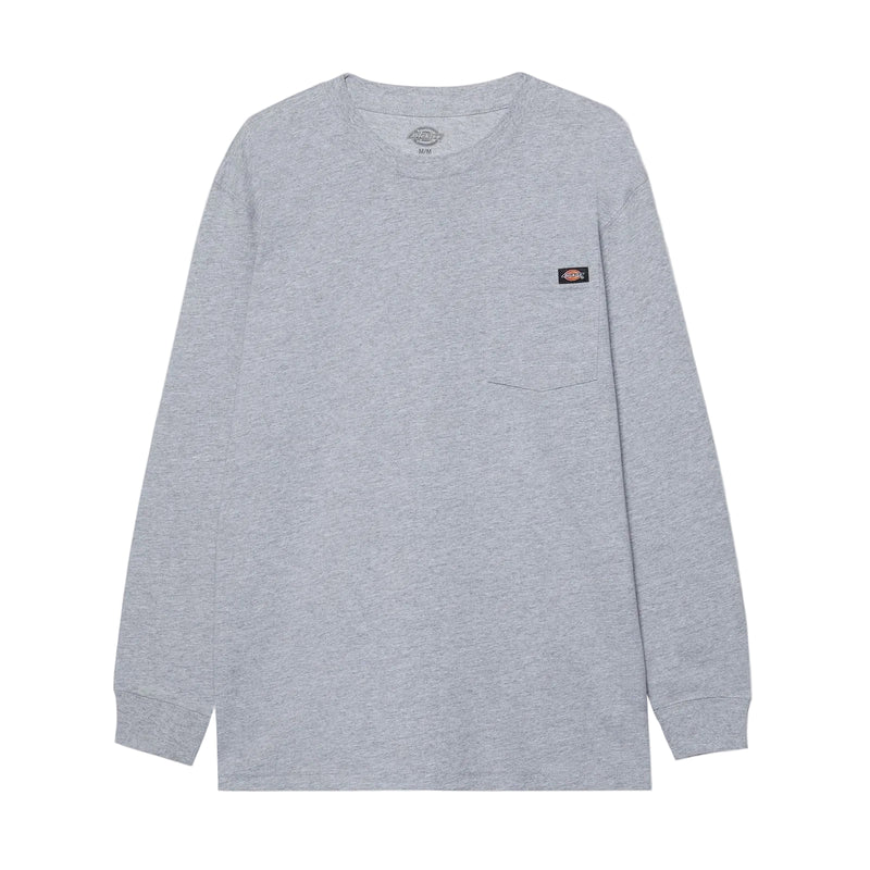 Dickies Pocket Long Sleeve Cotton Men's Grey T-Shirt