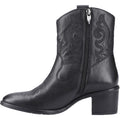 Hush Puppies Wynn Leather Women's Black Heeled Ankle Boots