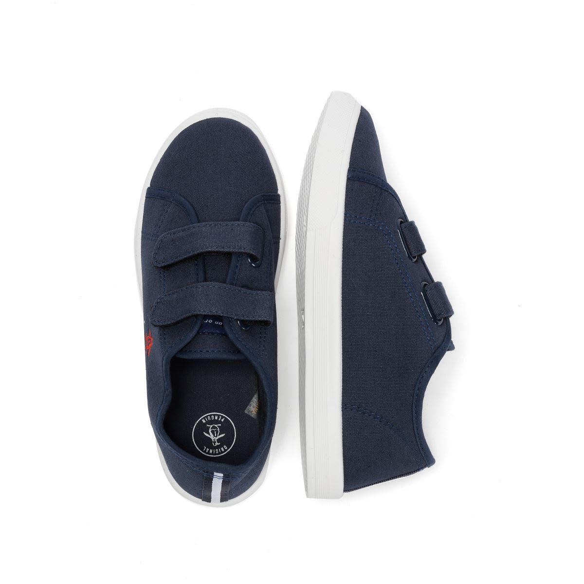 Penguin Junior Sparton Velcro Navy/Red Sneakers