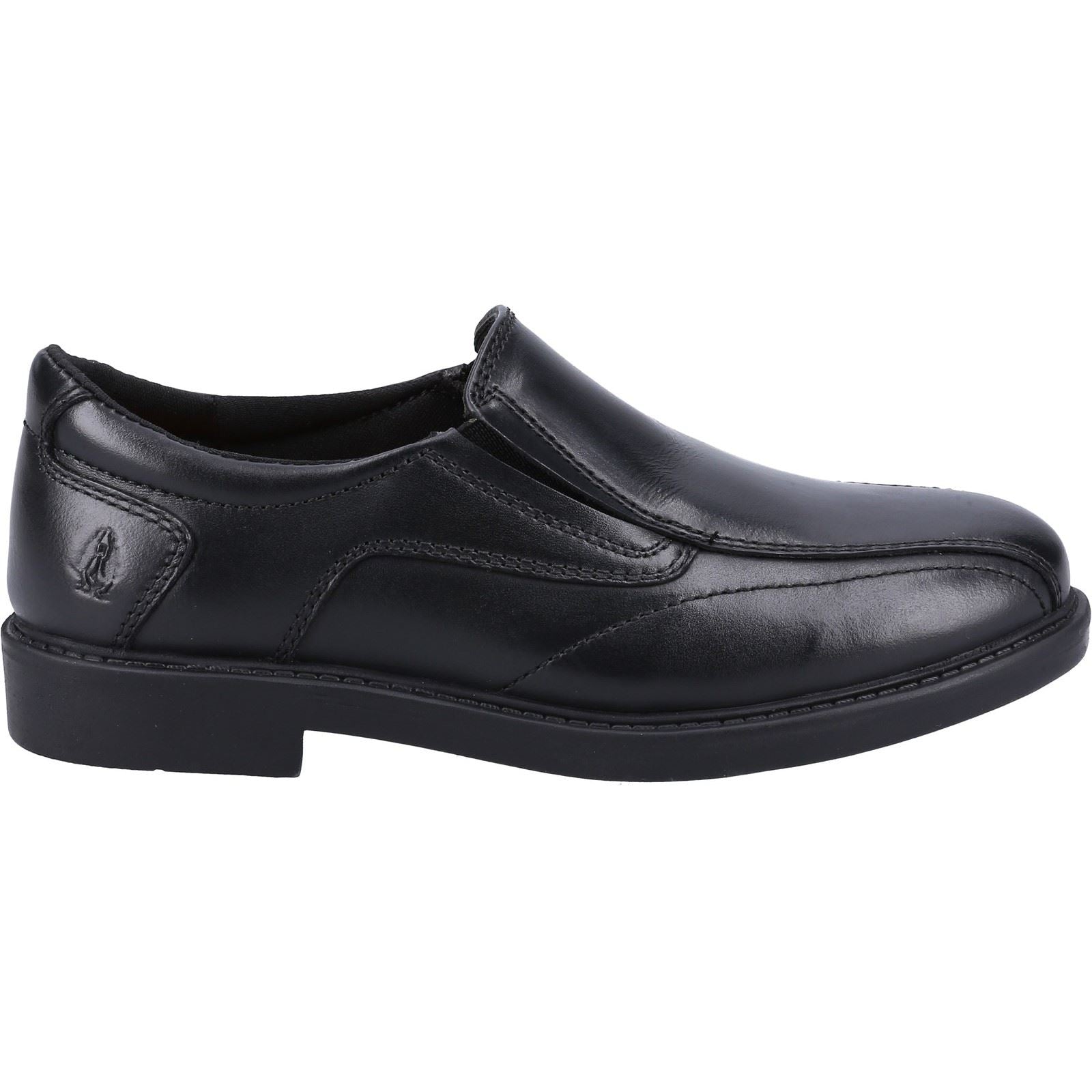 Hush Puppies Toby SNR Leather Boys's Black Loafers