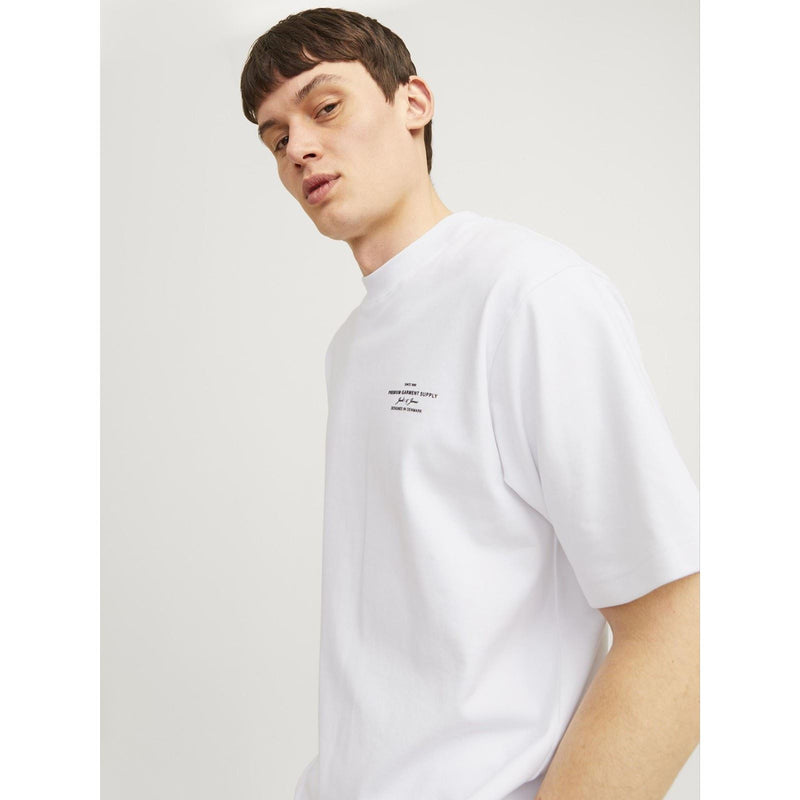 Jack & Jones Chad Branding Cotton Men's White T-Shirt
