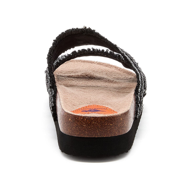 Rocket Dog Aruba Raffia Textile Women's Black Sandals