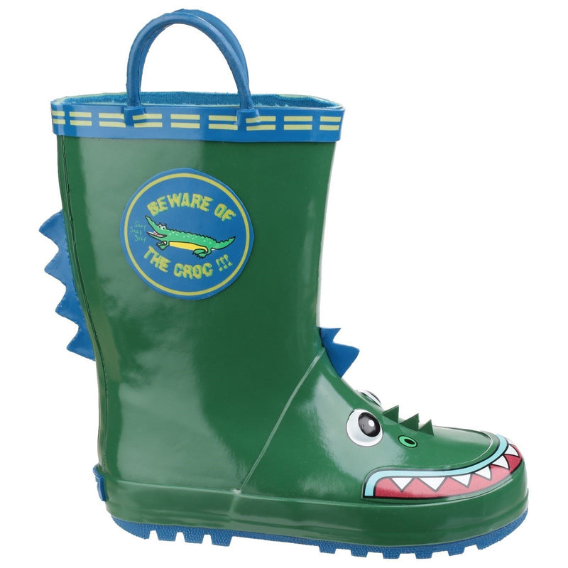 Cotswold Puddle Rubber Crocodile Wellington Boots