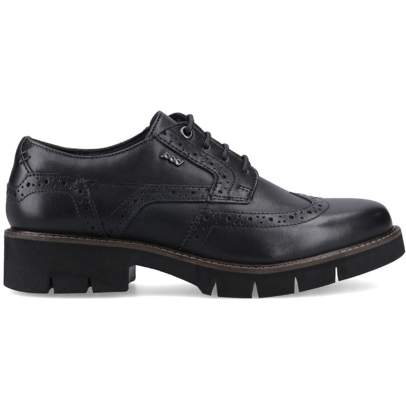 Pod Kacey Leather Women's Black Brogues Shoes